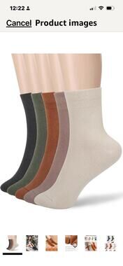 Women Thin Cotton Socks Soft Cozy Socks Cute Ankle Crew Socks 5 Pairs